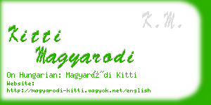 kitti magyarodi business card